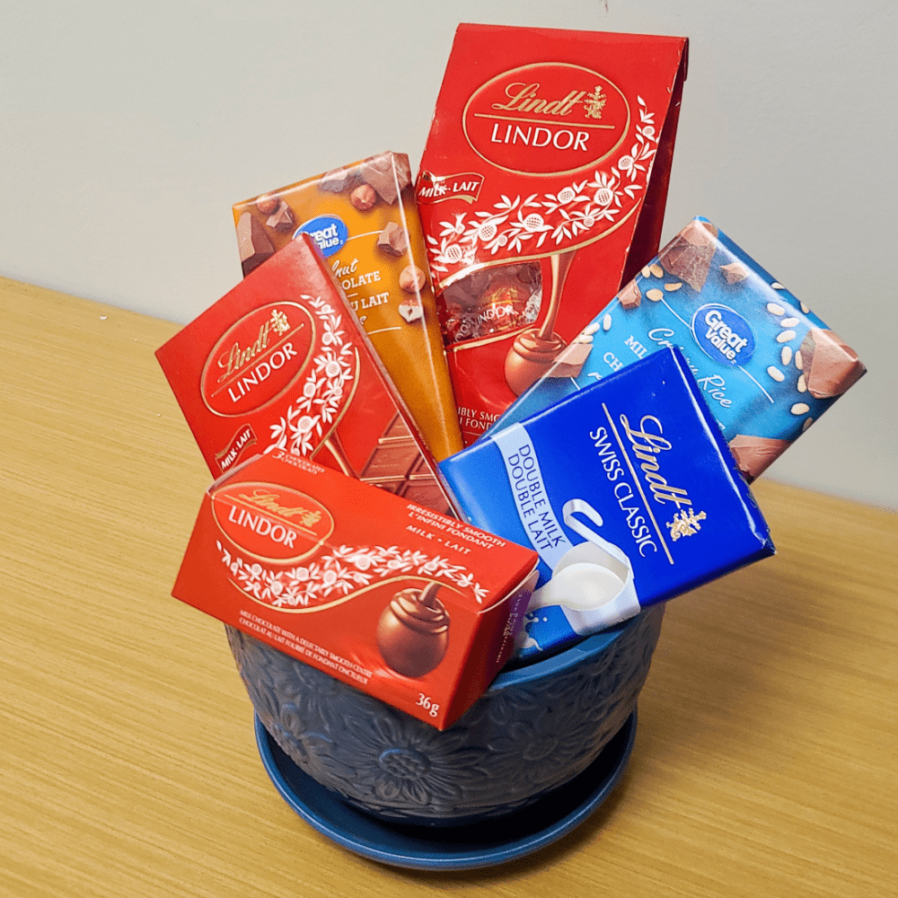 Chocolates in Ceramic Pot Gift Basket MakeMyGift