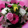 Premium Mixed Floral Bouquet Luxury Gift Set - Flowers, Chocolate Box & Card