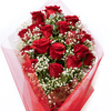 Elegant Red Roses Luxury Gift Set - Flowers, Chocolate box